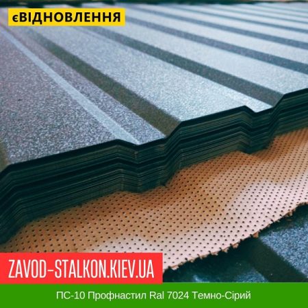 ПС-10 Профнастил Ral 7024 Темно-Сірий