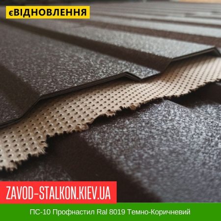 ПС-10 Профнастил Ral 8019 Темно-Коричневий