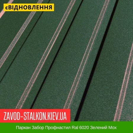 Паркан Забор Профнастил Ral 6020 Зелений Мох