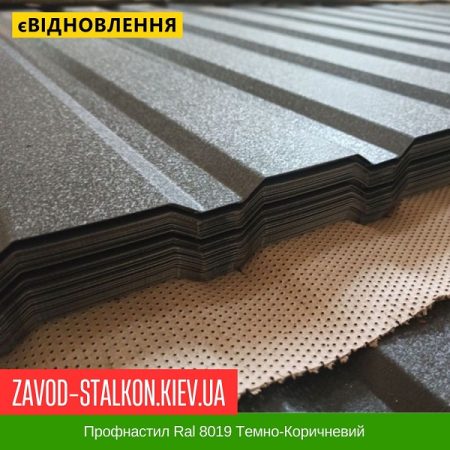 Профнастил Ral 8019 Темно-Коричневий