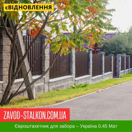 Штахетник металевий Паркан Забор 0,45 Матова Україна