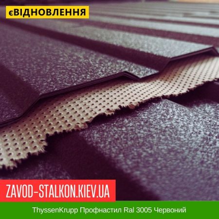 ThyssenKrupp Профнастил Ral 3005 Червоний