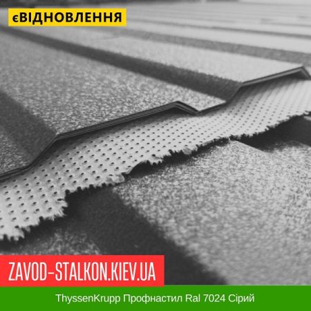ThyssenKrupp Профнастил Ral 7024 Сірий