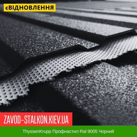 ThyssenKrupp Профнастил Ral 9005 Чорний